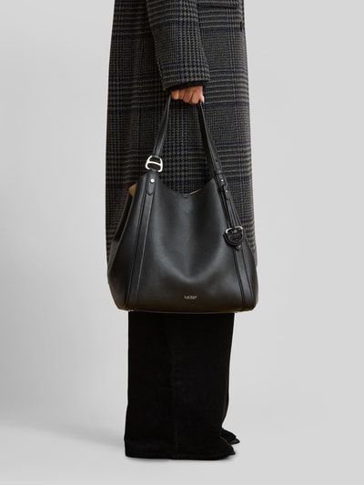 Lauren Ralph Lauren Torba shopper ze skóry cielęcej nappa z kieszeniami wewnętrznymi Czarny 1