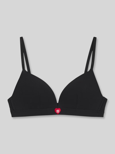 HUGO Bralette mit Logo-Detail Modell 'HUGO HEART TRIANGLE' Black 1