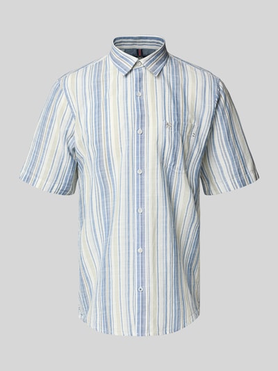 Lerros Slim fit vrijetijdsoverhemd met kentkraag Petrol - 2