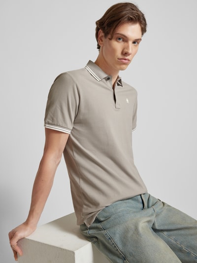 G-Star Raw Slim fit poloshirt met verlengde achterkant, model 'Dunda' Steengrijs - 3