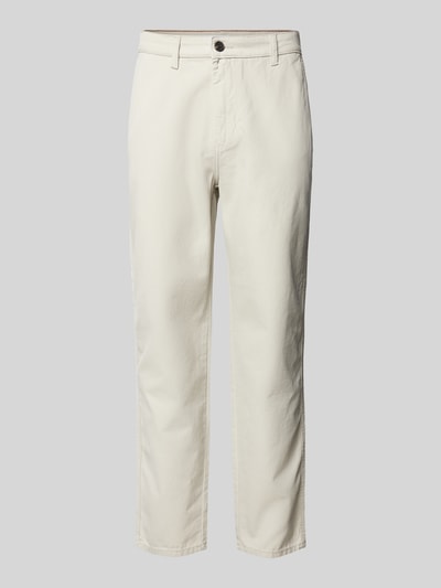 Only & Sons Regular fit stoffen broek met deelnaden, model 'LOU' Offwhite - 2