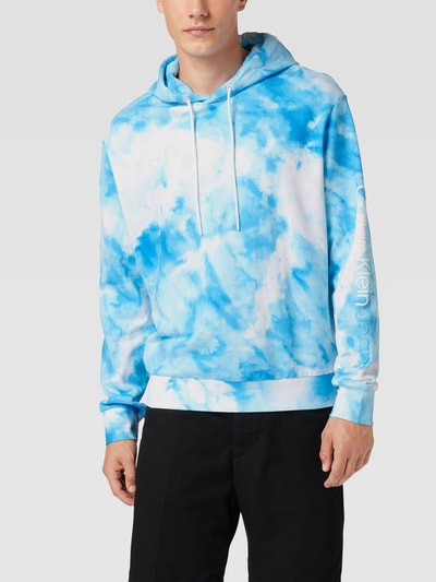 Calvin Klein Jeans Hoodie mit Allover-Print Modell 'Summer Splash' Hellblau 4