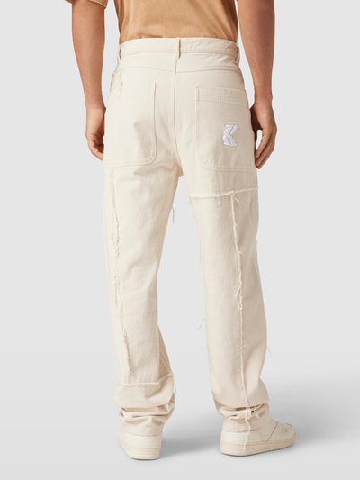 KARL KANI Regular Fit Jeans im Patchwork-Look Offwhite 5