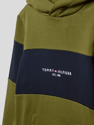 Tommy Hilfiger Teens Hoodie mit Label-Stitching Oliv 2