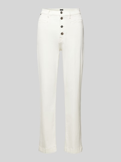 BOSS Regular fit jeans met knoopsluiting, model 'ADA' Offwhite - 2