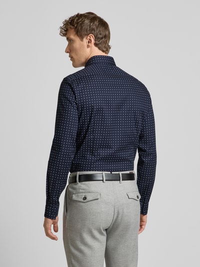 CK Calvin Klein Slim Fit Business-Hemd mit Label-Stitching Marine 5