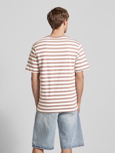 Jack & Jones T-Shirt mit Label-Print Modell 'VESTERBRO' Hellbraun 5