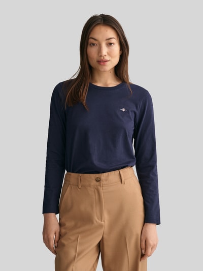 GANT Regular Fit Langarmshirt aus reiner Baumwolle Marine 4