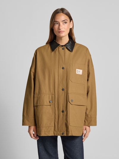 Weekend Max Mara Kurtka o kroju oversized z czystej bawełny model ‘BOZEN’ Camel 4