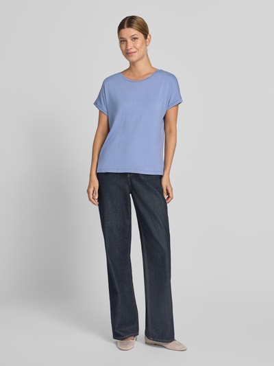 Christian Berg Woman T-Shirt aus Viskose-Mix mit Rundhalsausschnitt Jeansblau 1