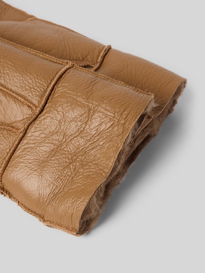FI.NE Handschuhe aus reinem Lammfell Cognac 2