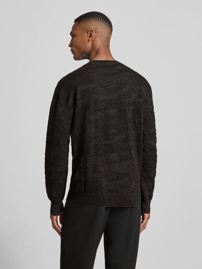 ARMANI EXCHANGE Gebreide pullover met ribboorden Zwart - 5