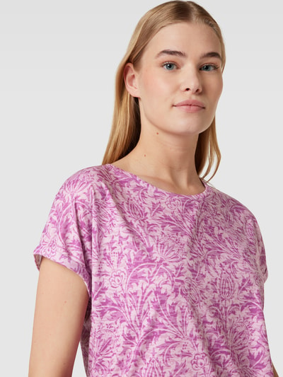 Christian Berg Woman T-Shirt mit Allover-Muster Fuchsia 3