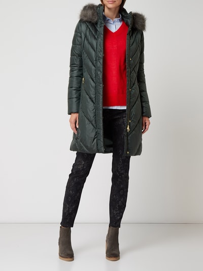 Barbour Steppmantel mit Fake Fur  Dunkelgruen 1