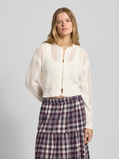 Review Strickjacke mit Knopfleiste Offwhite 4