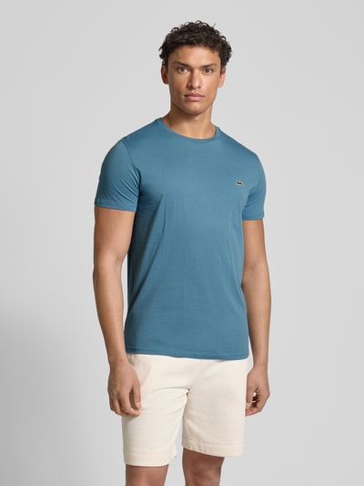 Lacoste T-Shirt mit Rundhalsausschnitt Modell 'Supima' Rauchblau 4