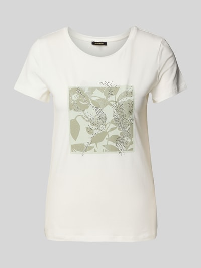 More & More T-shirt zdobiony kamieniami Złamany biały 2