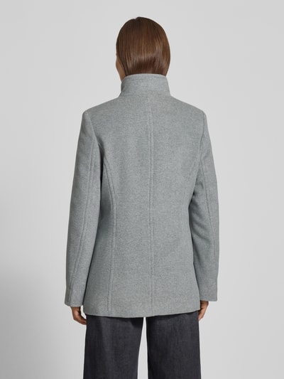 Fuchs Schmitt Wollmantel mit Stehkragen Silber 5