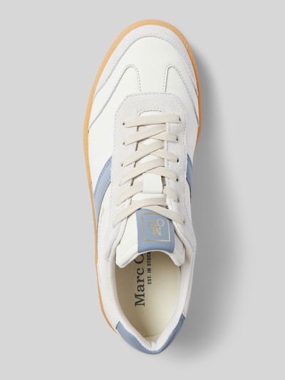 Marc O'Polo Low Top Sneaker aus edlem Rindleder Weiss 3