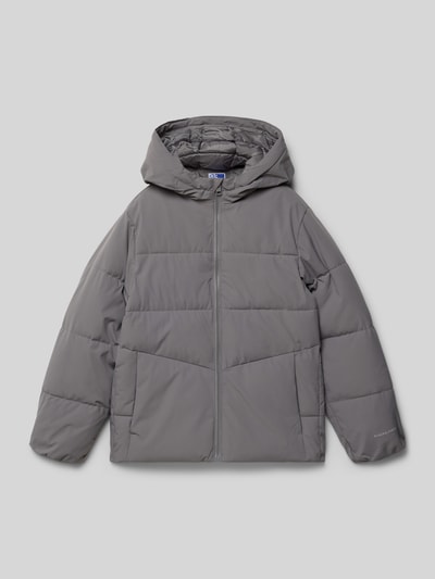 Jack & Jones Regular fit gewatteerd jack met logoprint, model 'Global' Middengrijs - 1