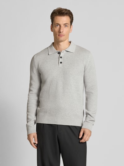 SELECTED HOMME Regular fit gebreide pullover van puur katoen, model 'DANE' Lichtgrijs - 4