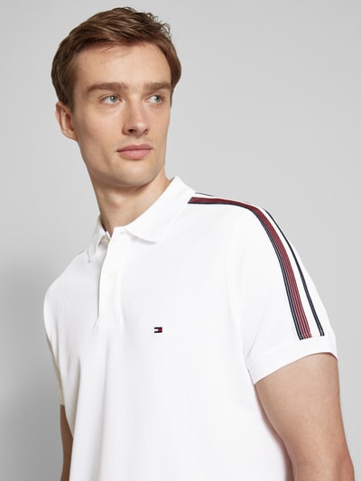 Tommy Hilfiger Regular Fit Poloshirt mit Logo-Stitching Weiss 3