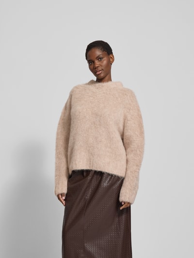 black palms Sweatshirt mit Stehkragen Sand 4