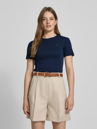 Tommy Hilfiger Slim Fit T-Shirt aus reiner Baumwolle Marine 4