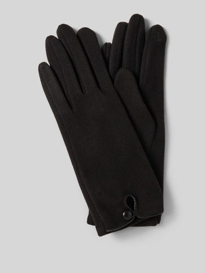 EEM Regular Fit Handschuhe mit Knopfverschluss Black 1