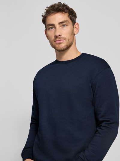 Tom Tailor Denim Regular Fit Sweatshirt aus Baumwoll-Mix Dunkelblau 3