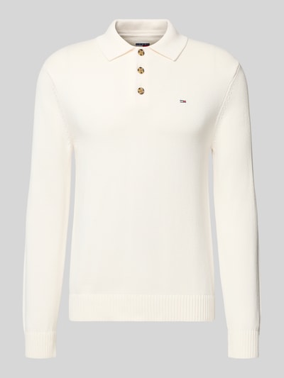 Tommy Jeans Slim fit gebreide pullover van puur katoen Offwhite - 2