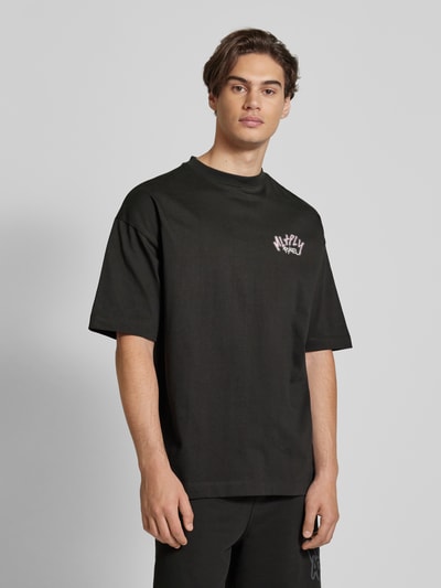 Multiply Apparel T-shirt z czystej bawełny Czarny 4