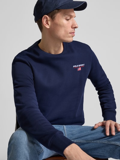 Polo Sport Sweatshirt mit Label-Stitching Dunkelblau 3