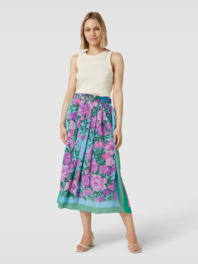 Weekend Max Mara Midirok met bloemenmotief, model 'SIMONE' Groen - 1