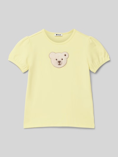 Steiff T-Shirt mit Motiv-Patch Gelb 1