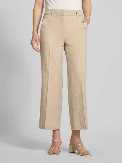 Cambio Leinenhose mit Bügelfalten Modell 'CALIFORNIA' Camel 4
