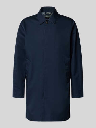 Produktfoto, Regular Fit Regenjacke mit Baumwoll-Anteil Modell 'ROKIG' von Barbour, jednolity kolor, długi rękaw, wykładany kołnierz, wpuszczane kieszenie, wodoodporny, oddychający materiał, materiał-mix