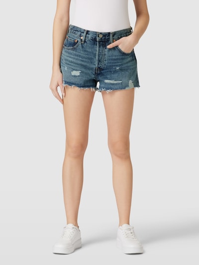 Levi's® Jeansshorts im Destroyed-Look Modell '501® ORIGINAL' Dunkelblau 4