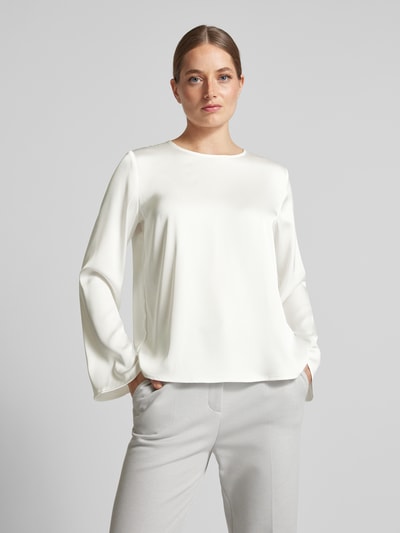 Jake*s Collection Oversized Bluse aus Satin Offwhite 4