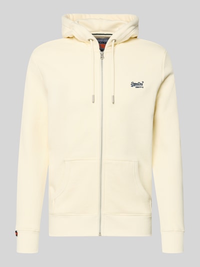 Superdry Regular Fit Sweatjacke mit Logo-Stitching Offwhite 2