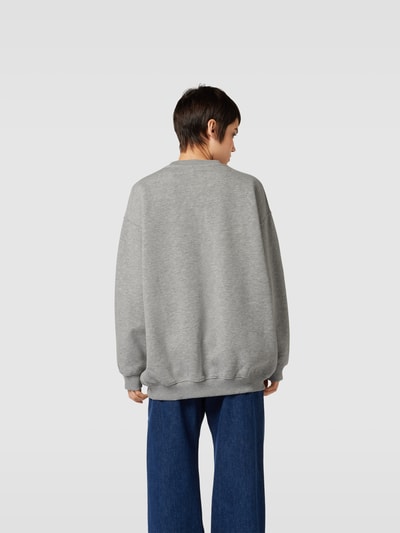 Anine Bing Oversized Sweatshirt mit Label-Print Hellgrau 5