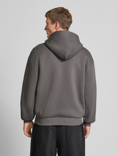 REVIEW Sweatjack met labelprint Donkergrijs - 5