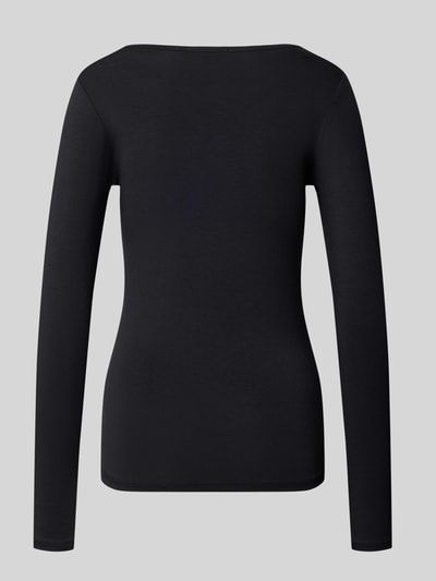 Jake*s Casual Longsleeve mit U-Boot-Ausschnitt Black 3
