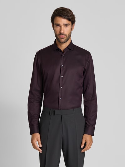 Jake*s Regular Fit Business-Hemd mit Knopfleiste Pflaume 4