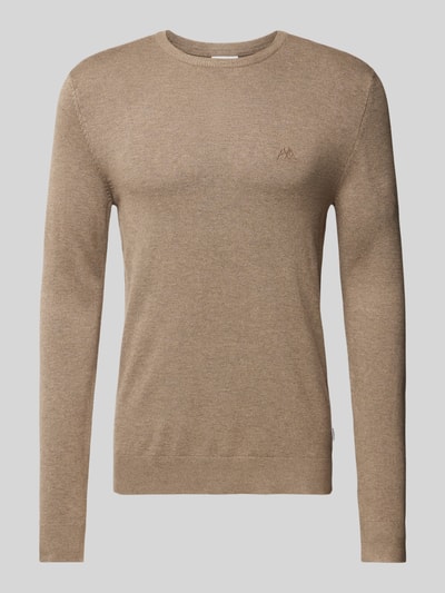 Lindbergh Strickpullover mit gerippten Abschlüssen Sand 2