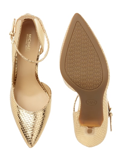 MICHAEL Michael Kors Pumps aus Leder in Metallicoptik Gold 4