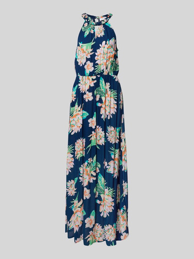 Vila Maxi-jurk met bloemenprint, model 'MESA' Marineblauw - 2