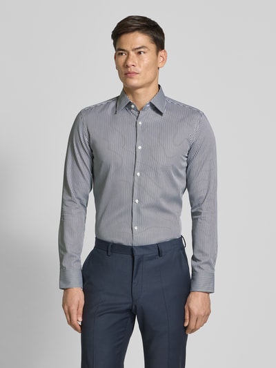 BOSS Koszula casualowa o kroju slim fit z czystej bawełny Granatowy 4