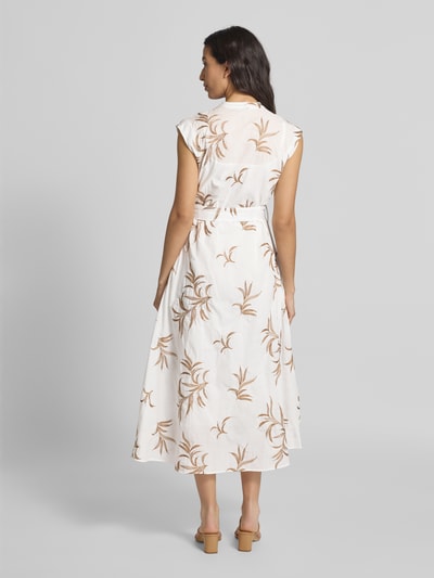 Milano Italy Midikleid mit Taillengürtel Weiss 5