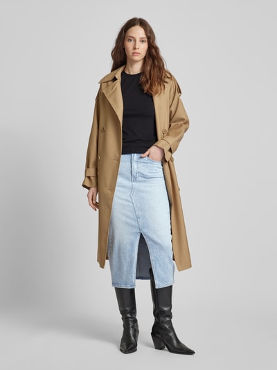 Vero Moda Jeansrok met loopsplit, model 'VERI' Jeansblauw - 1